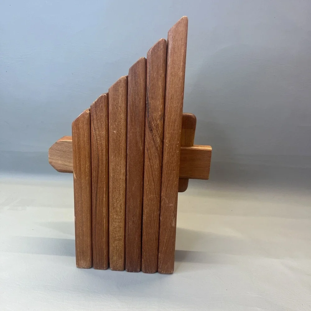 Solid Teak Puzzle Style Knife Block Hand Crafter By Col E.C. Elliot Vintage MCM